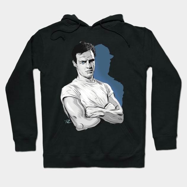 Marlon Brando - An illustration by Paul Cemmick Hoodie by PLAYDIGITAL2020